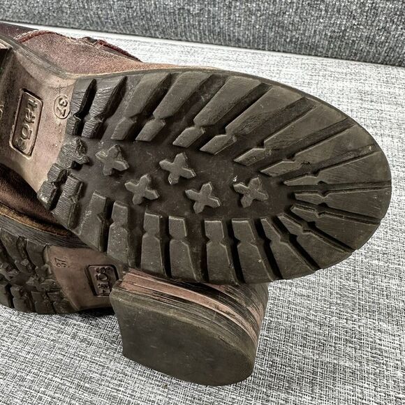 Taos Footwear Crave Combat Boots Womens Sz US 6.5 EU 37 Bordeaux Leather Lace Up - Picture 12 of 16